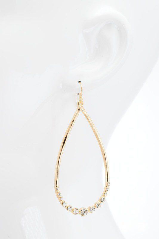 Teardrop Crystal Dangle earrings - Southern Sassy Boutique