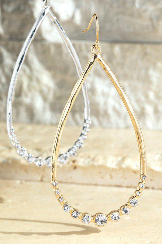 Teardrop Crystal Dangle earrings - Southern Sassy Boutique