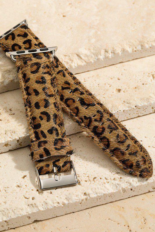 Leather Animal Print Watch Band - Southern Sassy Boutique