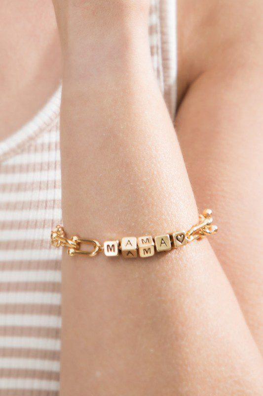 Stylish Block Letter MAMA Bracelet - Southern Sassy Boutique