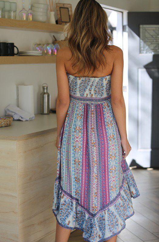 Smocked Paisley and Floral Maxi Dress - Southern Sassy Boutique