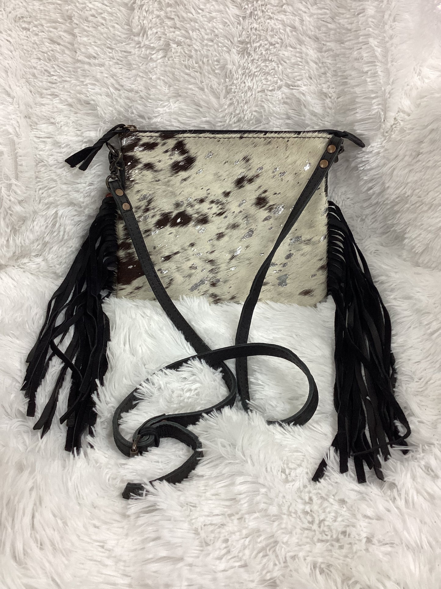 American Darling Silver Acid Wash Small Crossbody Bag