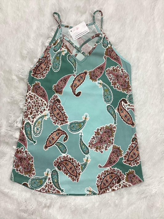 Paisley Print Tank Top - Southern Sassy Boutique