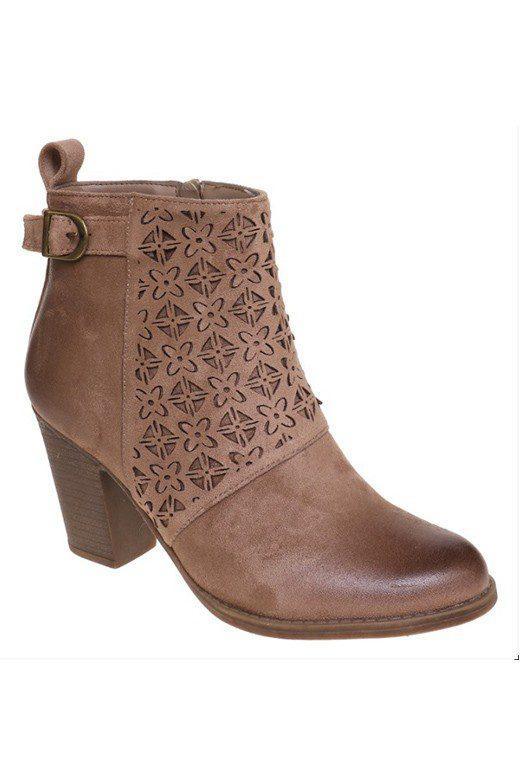 Cut Out Faux Suede Boots - Southern Sassy Boutique