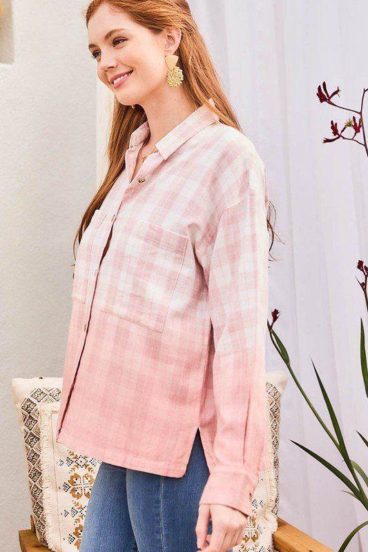 Tie Dye Flannel Top - Southern Sassy Boutique