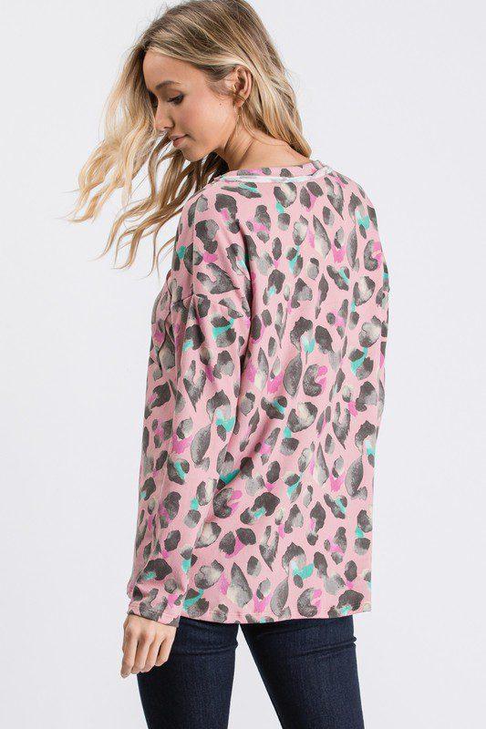 Animal Print Long Sleeve Top - Southern Sassy Boutique