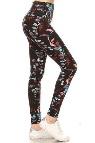 Image: Graphic Vine Leggings Vine/Black | Southern Sassy Boutique
