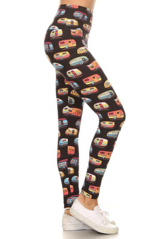 Image: Graphic Camper Leggings Camper/Black | Southern Sassy Boutique