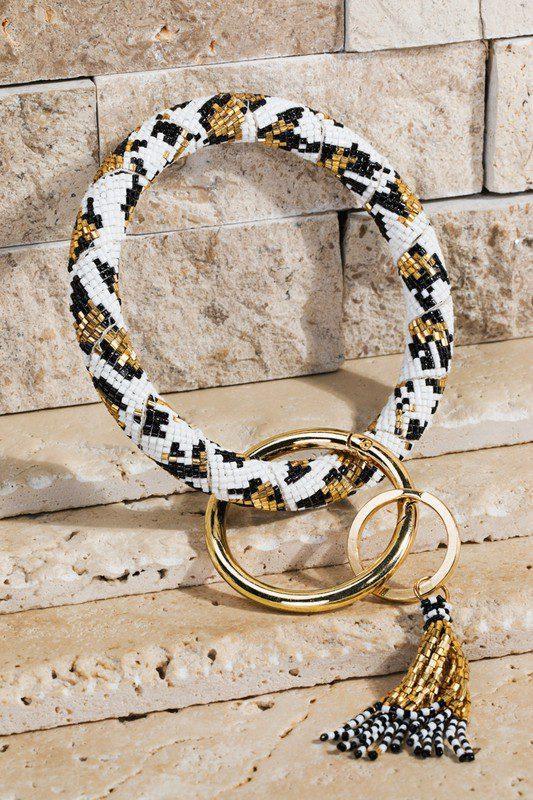 Glass Seed Key Chain Bangle - Southern Sassy Boutique