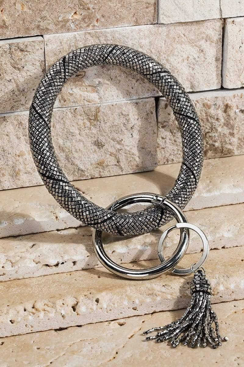 Glass Seed Key Chain Bangle - Southern Sassy Boutique