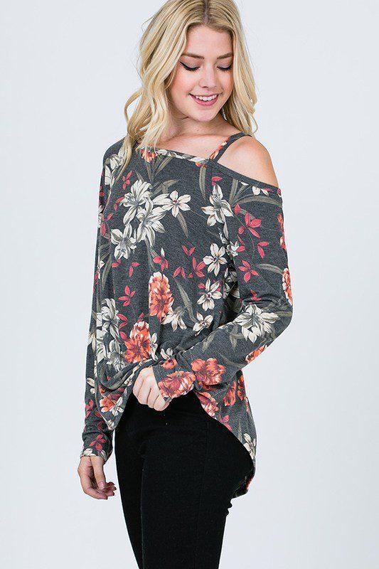 One Shoulder Top with Side Knot - Southern Sassy Boutique