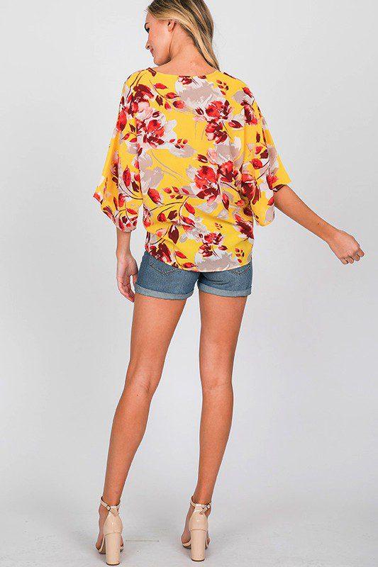 Floral Flowy Crop Top - Southern Sassy Boutique