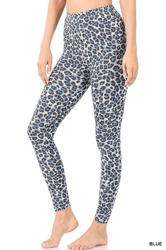 Image: Microfiber Leggings Blue | Southern Sassy Boutique