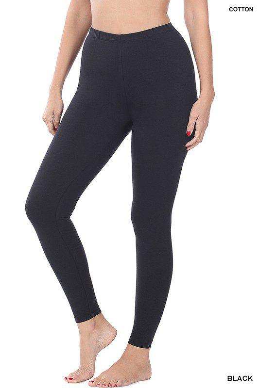 Image: Cotton Leggings Black | Southern Sassy Boutique
