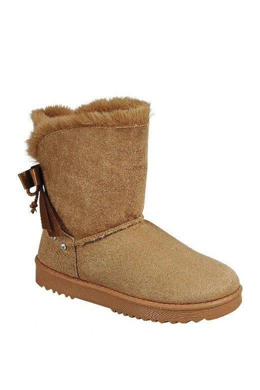 Faux Fur Rhinestone Slip On Boots - Southern Sassy Boutique