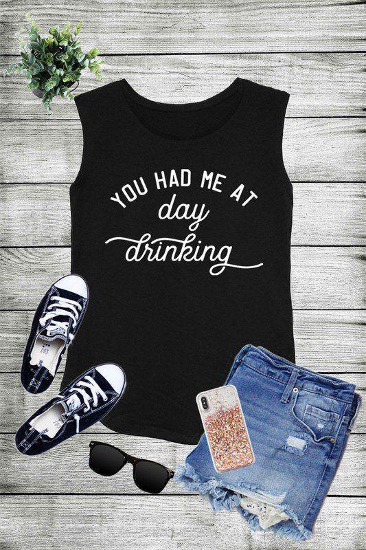 Day Drinking Sleeveless Top - Southern Sassy Boutique