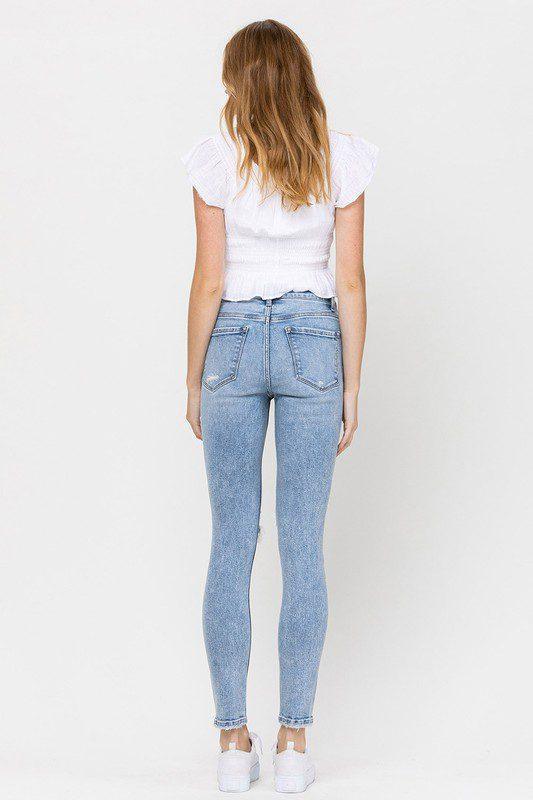 Vervet High Rise Distressed Ankle Skinny Jeans - Southern Sassy Boutique