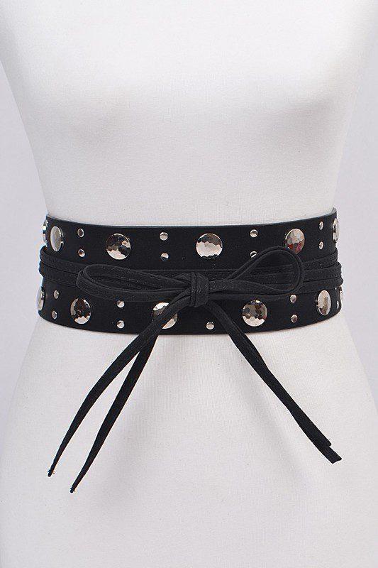 Front Tie Studded Belt - Southern Sassy Boutique