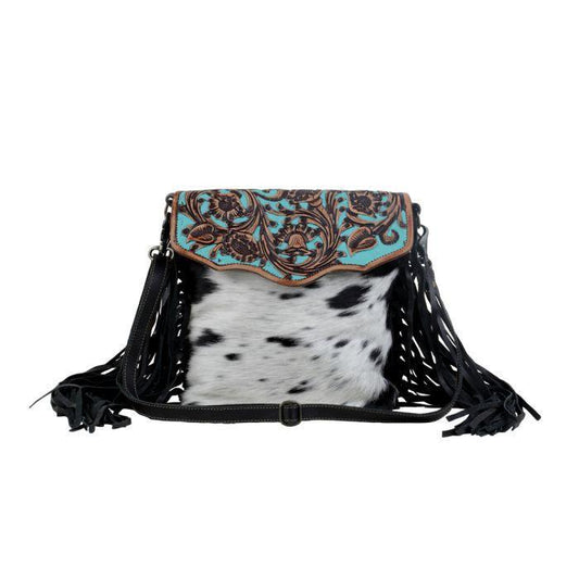 Myra Bag Turquoise Hand Tooled Crossbody Bag - Southern Sassy Boutique