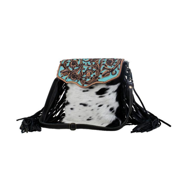 Myra Bag Turquoise Hand Tooled Crossbody Bag - Southern Sassy Boutique