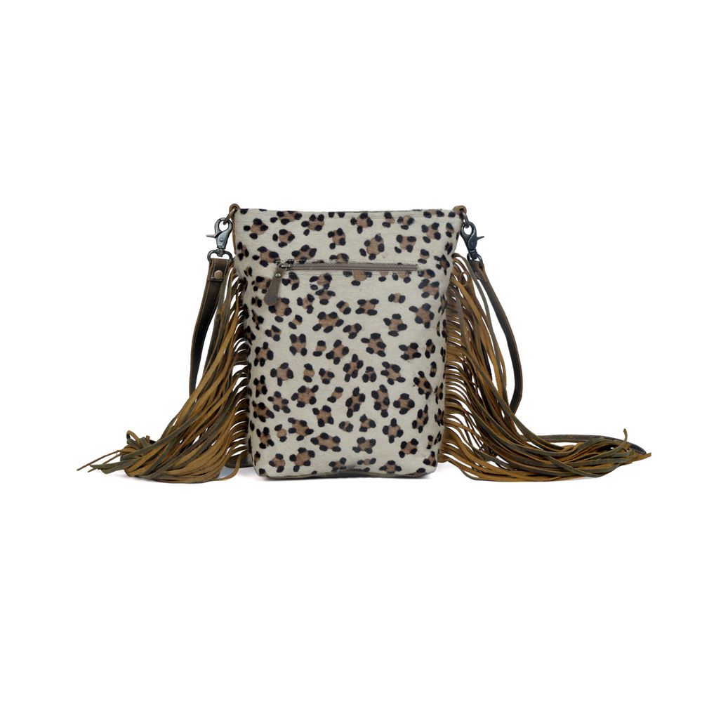 Myra Bag Western Cheetah Cowhide and Leather handbag