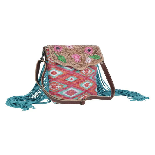 Myra Bag Floral Pink Hand Tooled Western Bag - Southern Sassy Boutique