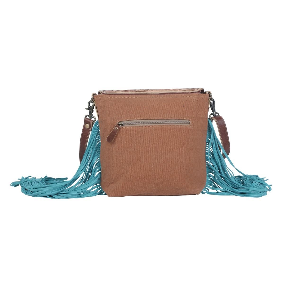 Myra Bag Floral Pink Hand Tooled Western Bag