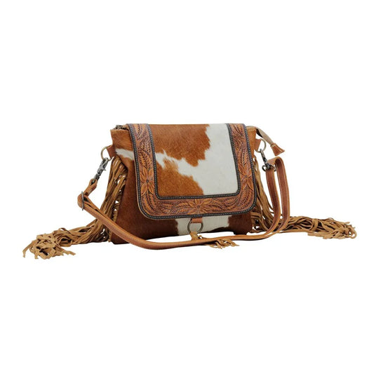 Myra Bag Rusty Hand Tooled Cowhide Bag - Southern Sassy Boutique