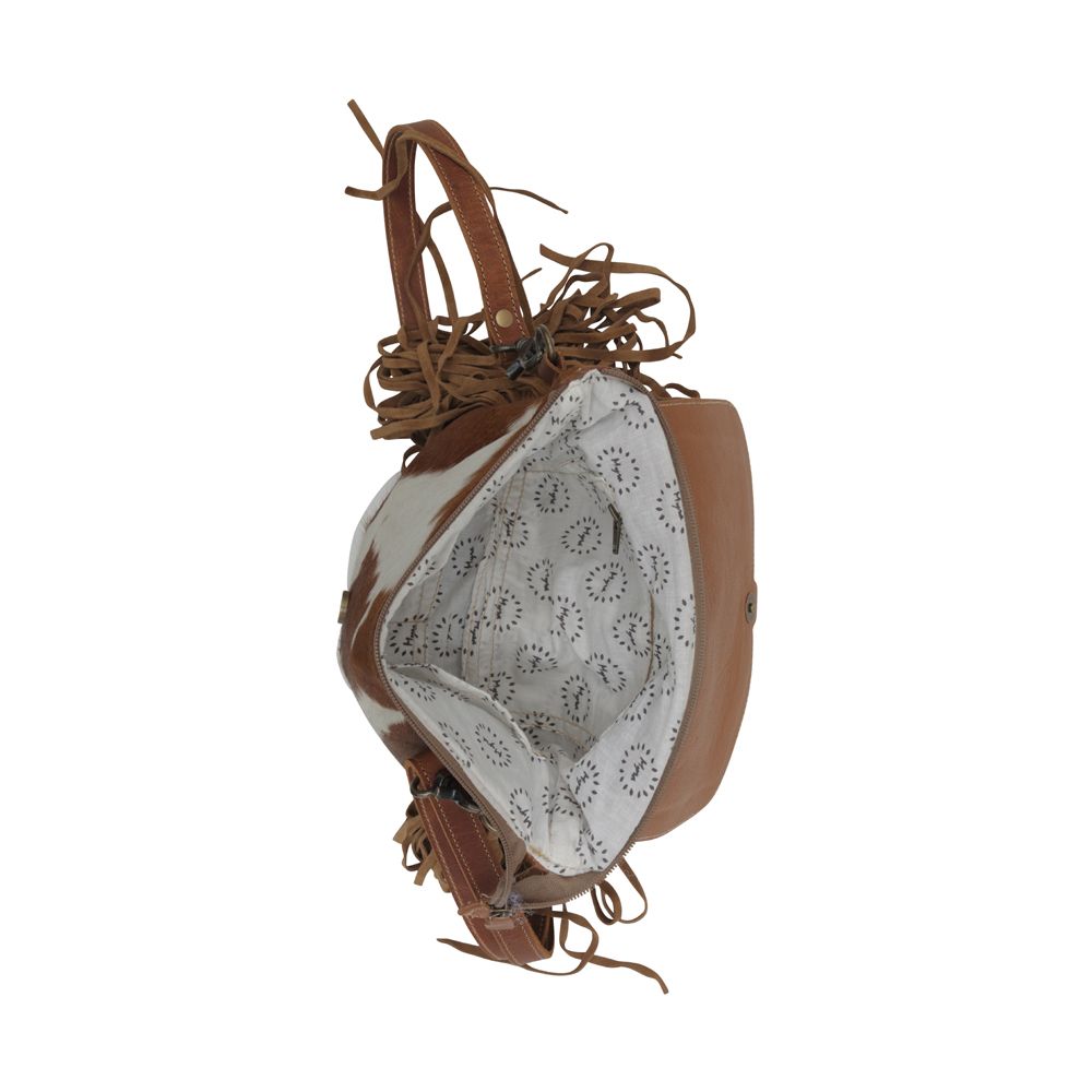 Myra Bag Rusty Hand Tooled Cowhide Bag