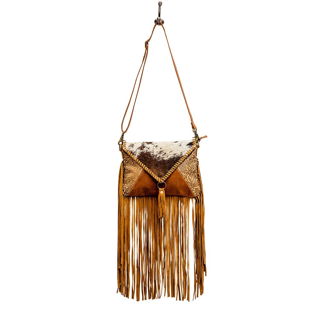 Myra Bag Lunatone Leather & Hair-On Crossbody Bag