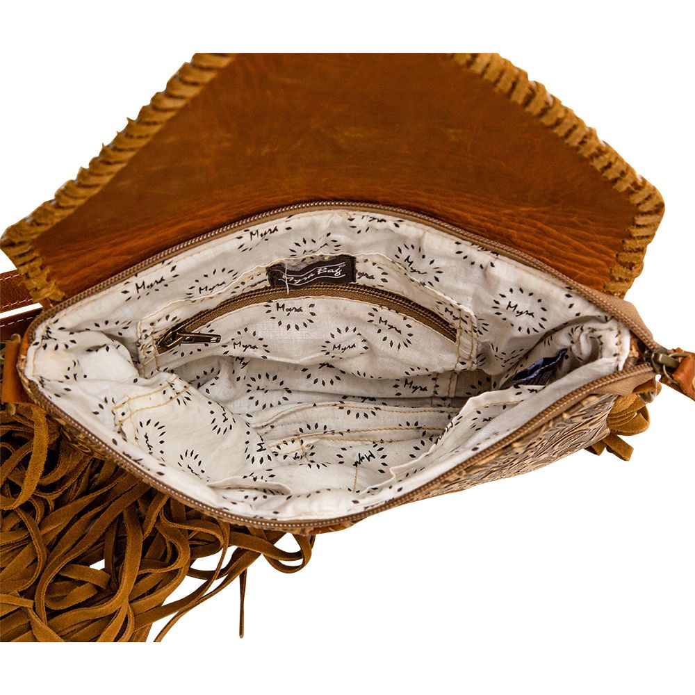Myra Bag Lunatone Leather & Hair-On Crossbody Bag