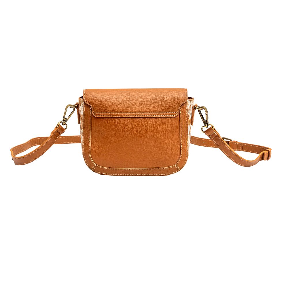 Myra Bag Floral Hand Tooled and Cowhide Small Crossbody Bag