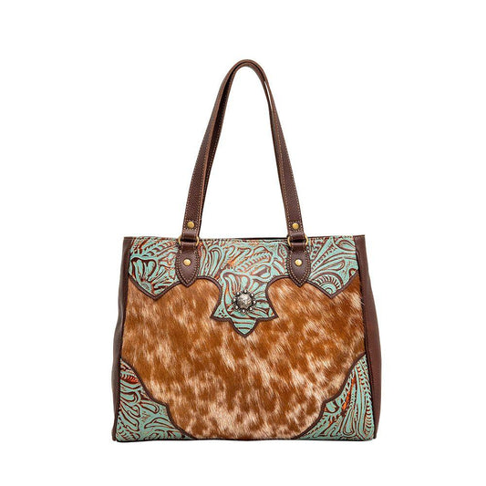 Myra Bag Typhoon Leather & Hair-On Shoulder Bag - Southern Sassy Boutique