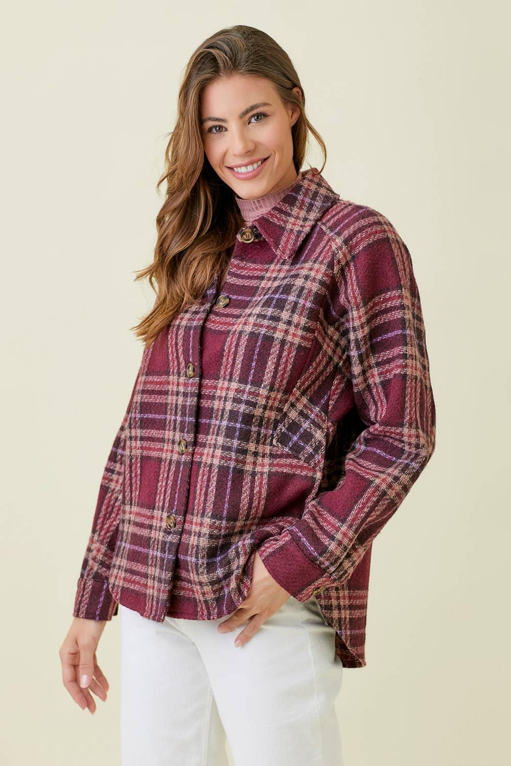 Plaid Shacket - Southern Sassy Boutique