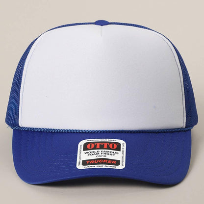 Two-Tone Mesh Back High Crown Foam Trucker Hat - Southern Sassy Boutique