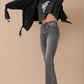 High Rise Crop Boot Denim