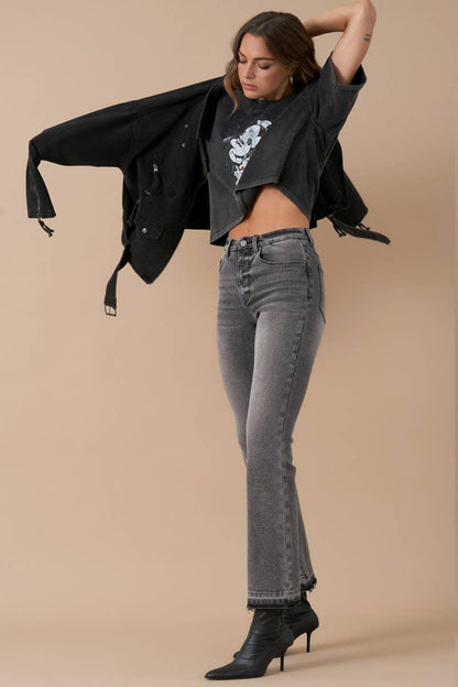 High Rise Crop Boot Denim - Southern Sassy Boutique