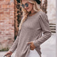 Soft Ribbed Knit Puff Sleeve Top