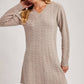 CABEL KNIT V-NECK SWEATER MINI DRESS