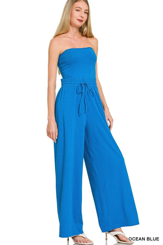 Tube Top Wide Leg Jumpsuit