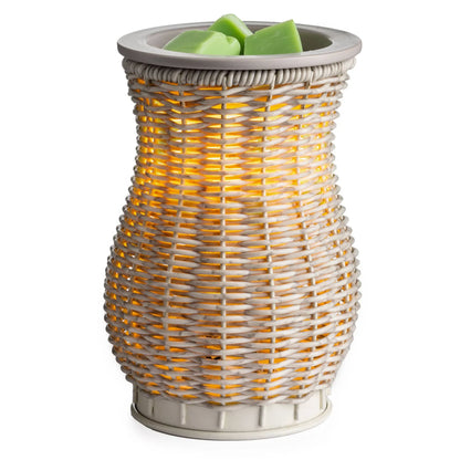 Illumination Fragrance Warmer-Deluxe Gray wash Wicker - Southern Sassy Boutique