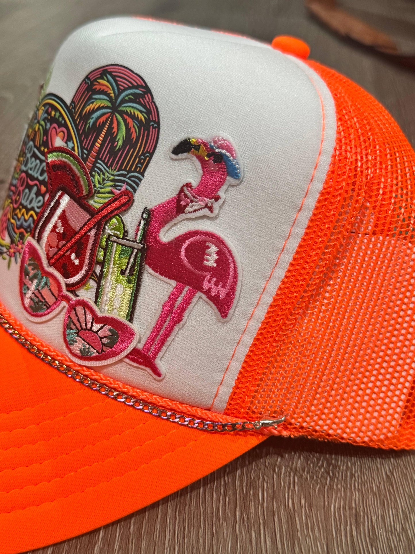Beach Babe Neon Trucker Hat - Southern Sassy Boutique