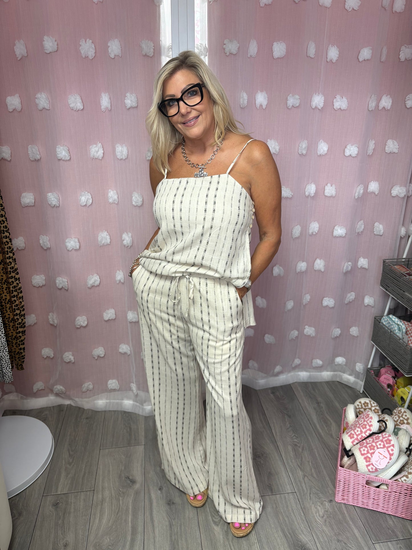 Striped Top and Pant Set