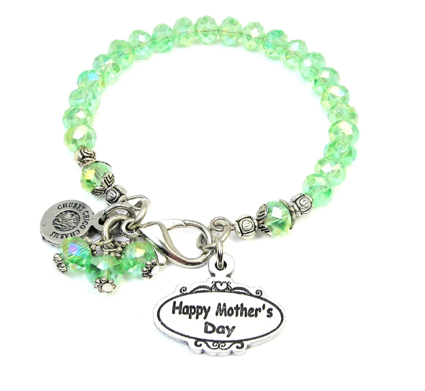 Happy Mother's Day oval Splash Of Color Crystal Bracelet - Southern Sassy Boutique