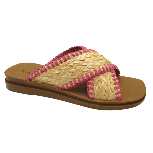 Caliso-2 Raffia Wide Band Sandal