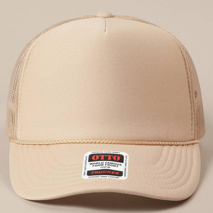 Solid Color OTTO 5-Panel Foam Mesh Back Trucker Hat - Southern Sassy Boutique