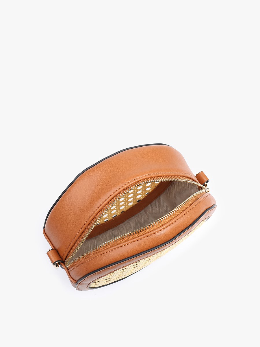 Rattan Circular Crossbody