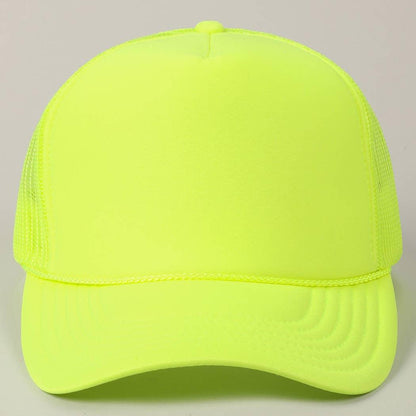 Solid Color OTTO 5-Panel Foam Mesh Back Trucker Hat - Southern Sassy Boutique