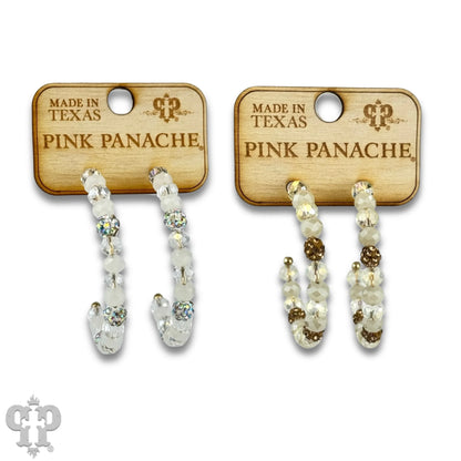 Faceted bead hoop earring - Southern Sassy Boutique