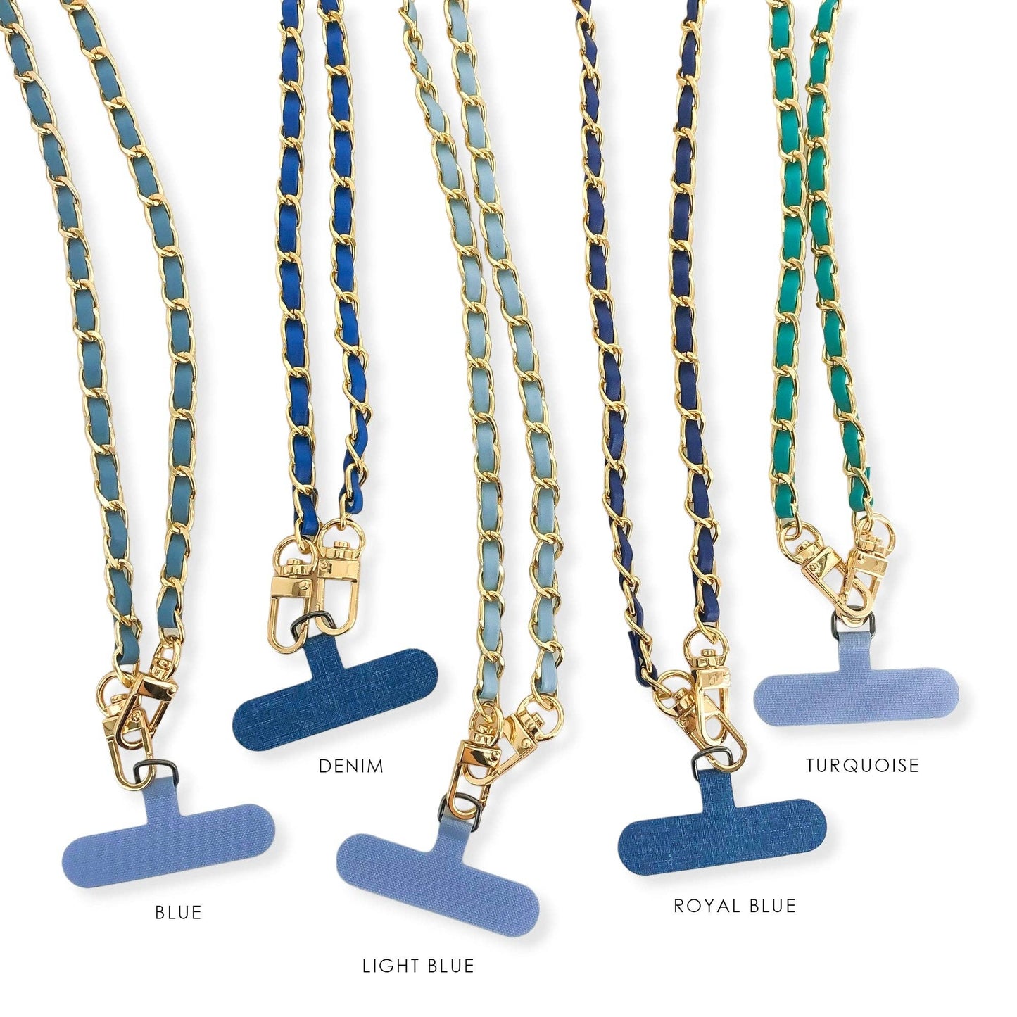 Long Faux Vegan Leather Phone Chain